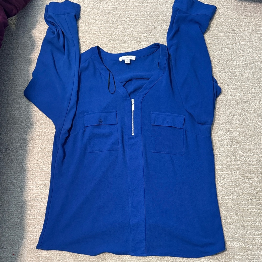 2 - Studio Works Royal Blue Women's Blouse